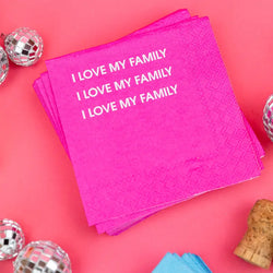 Love My Family Cocktail Napkins