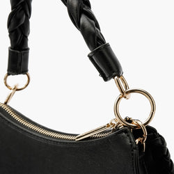 Jora Braided Crossbody (Black)