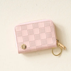 Check Zip Around Wallet (Blush)