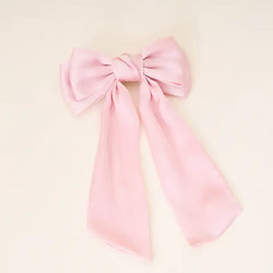 Satin Hair Bow (Blush)