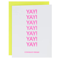 Yay Congrats Friend Card