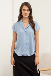 Bernadette Button Top