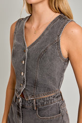 Separate Ways Denim Romper