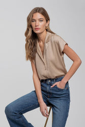 Bernadette Button Top