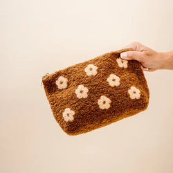 Flower Teddy Pouch (Brown)