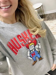 Nebraska Huskers Mascot Thrifted Sweatshirt