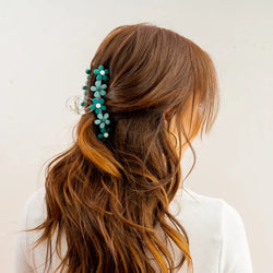 Daisy Claw Clip (Green)