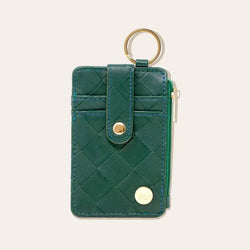 Woven Keychain Wallet (Dark Green)