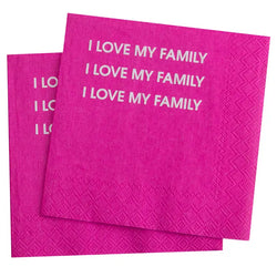 Love My Family Cocktail Napkins