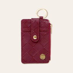 Woven Keychain Wallet (Plum)