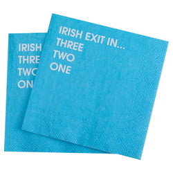 Irish Exit Cocktail Napkins (Blue)