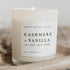 Cashmere & Vanilla Candle