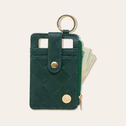 Woven Keychain Wallet (Dark Green)