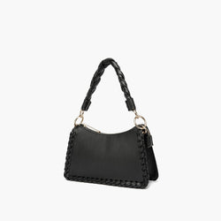 Jora Braided Crossbody (Black)