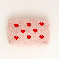 Hearts Teddy Pouch (Pink)