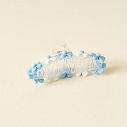 Daisy Claw Clip (Light Blue)