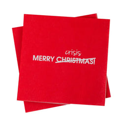 Merry Crisis Cocktail Napkins