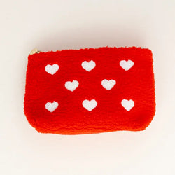 Hearts Teddy Pouch (Red)