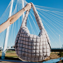 Oversized Quilted Tote Bag