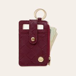 Woven Keychain Wallet (Plum)