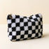 Checkered Teddy Pouch (Black)