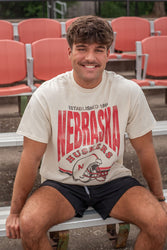 Nebraska 1869 Helmet Thrifted Tee