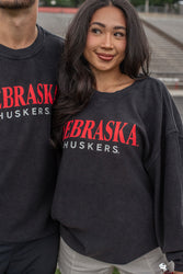 Nebraska Huskers Corded Crewneck