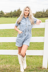 Dallas Denim Romper