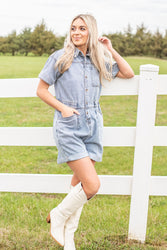 Dallas Denim Romper