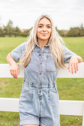 Dallas Denim Romper