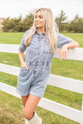 Dallas Denim Romper