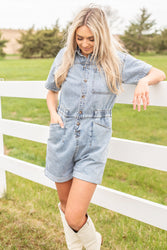 Dallas Denim Romper