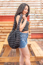 Oversized Quilted Tote Bag