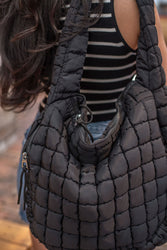 Oversized Quilted Tote Bag