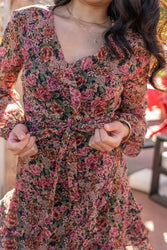 Vintage Rose Mini Dress