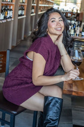 Merlot Knit Mini Dress