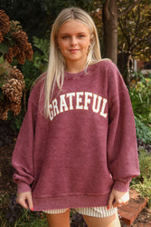 Grateful Corded Sweatshirt