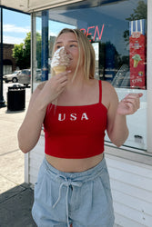 USA Crop Top