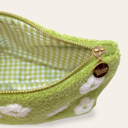 Flower Teddy Pouch (Green)