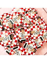 Taylor Swift Red Checker Pin