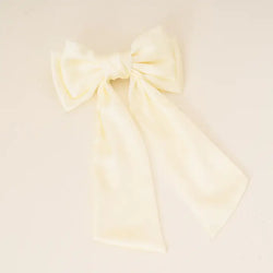 Satin Hair Bow (Cream)