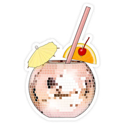 Disco Ball Cocktail Sticker