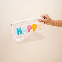 Happy Teddy Pouch (Cream)