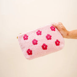 Flower Teddy Pouch (Pink)