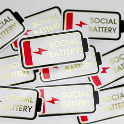 Social Battery Sticker