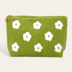 Flower Teddy Pouch (Green)