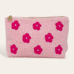 Flower Teddy Pouch (Pink)