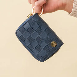 Check Zip Around Wallet (Navy)