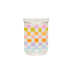 Carnival Check Glass Tumbler