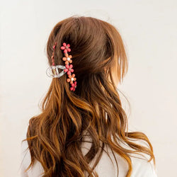 Daisy Claw Clip (Burgundy)